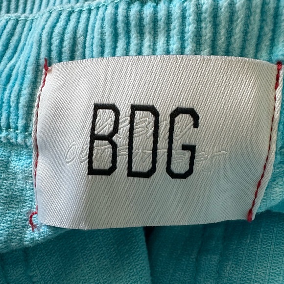 BDG High & Wide Corduroy Ankle Pants Turquoise Urban Outfitters Size 28 - Picture 13 of 15